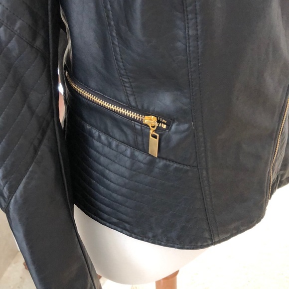 Laura Lane Faux Leather Moto Jacket - Picture 4 of 11